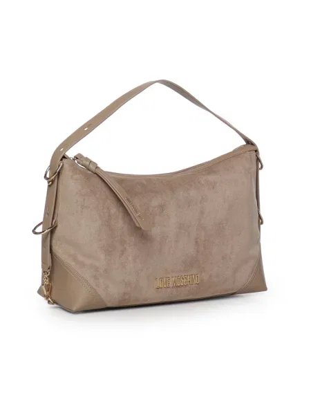 Torebka Love Moschino z logo beżowa