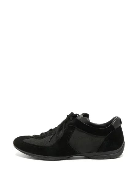 Sneakerși Santoni din piele de căprioară negru