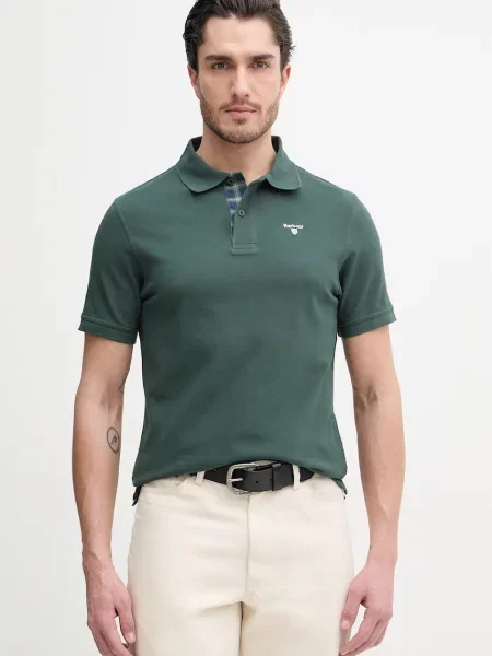 Tricou polo Barbour verde