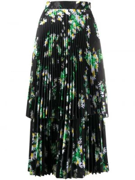 Rochie midi Richard Quinn cu imagine până la genunchi de costum negru