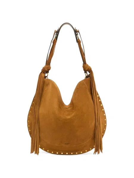 Torebka hobo Isabel Marant z frędzli brązowa