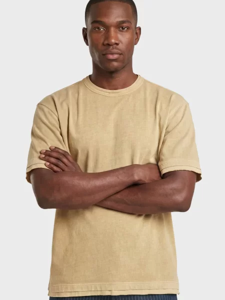 Футболка G-star Raw з потертостями бежева