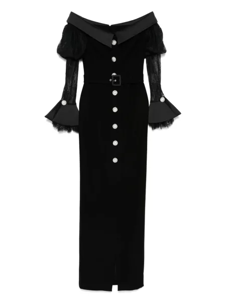 Rochie Silk Love & Lace de mătase de costum negru