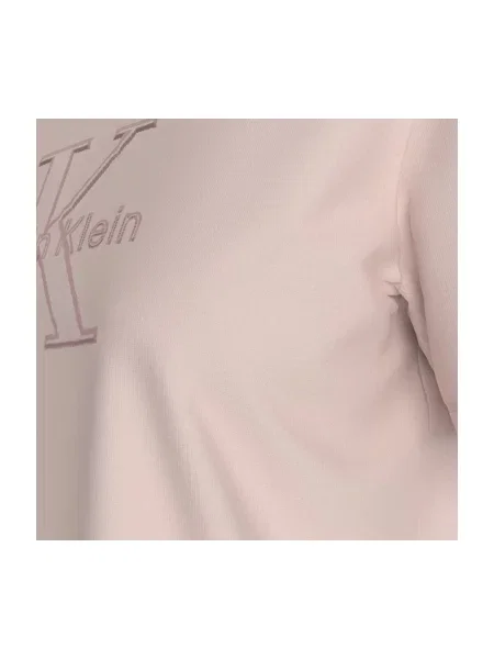 Frottír denim ruha Calvin Klein Jeans rózsaszín
