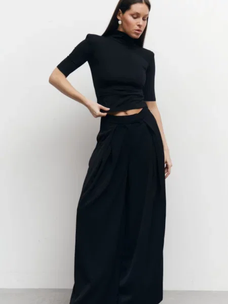 Палаццо Lilove віскоза/поліестер чорний