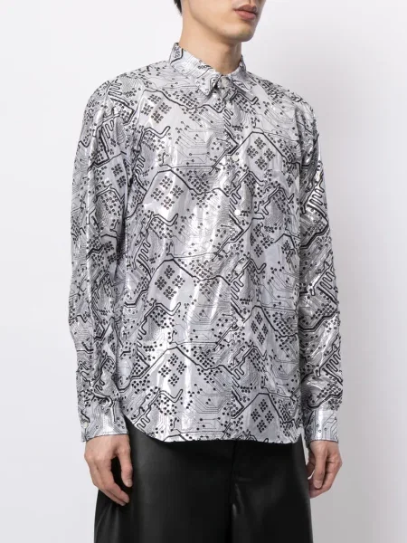 Košile Comme Des Garçons stříbrná