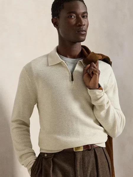 Polo Ralph Lauren pulover pentru bărbați din lână bej