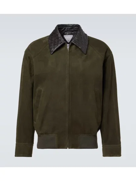 Jakna Bottega Veneta iz semiša zelena