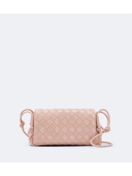 Geanta crossbody Bottega Veneta din piele roz