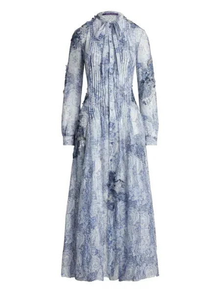 Rochie maxi Ralph Lauren Collection de costum albastru