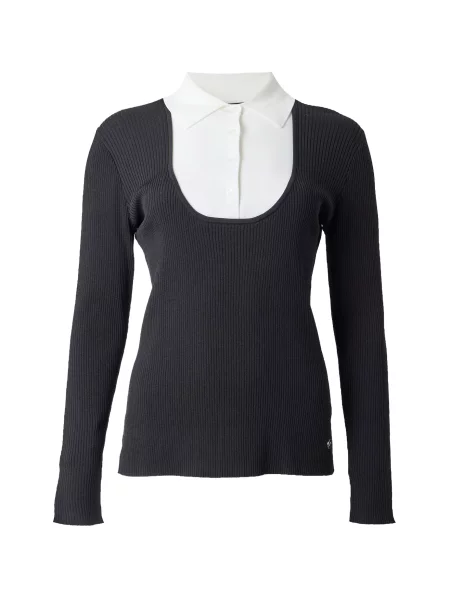 Karl Lagerfeld Pulover negru alb