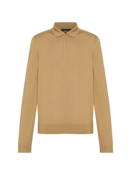 Lung tricou polo Boss tricotate