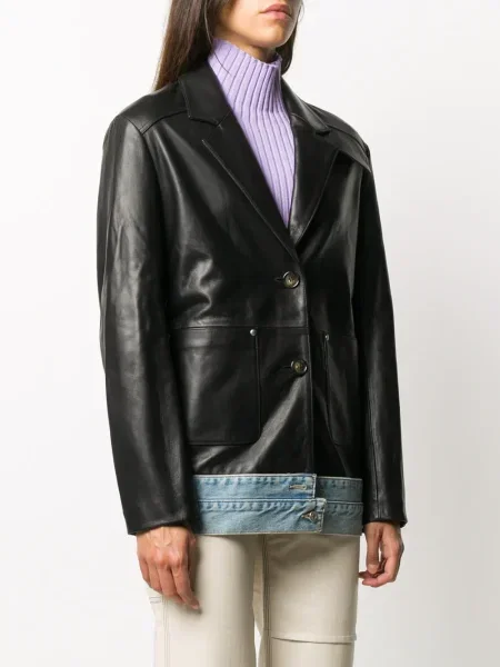 Кожено дънково яке Andersson Bell черно