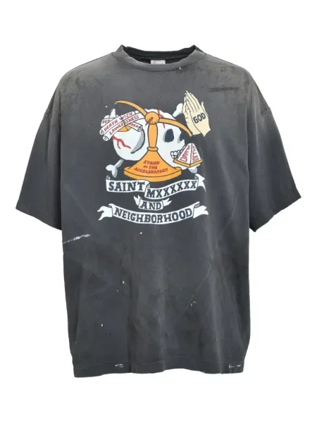 Tricou Saint Mxxxxxx cu imagine negru