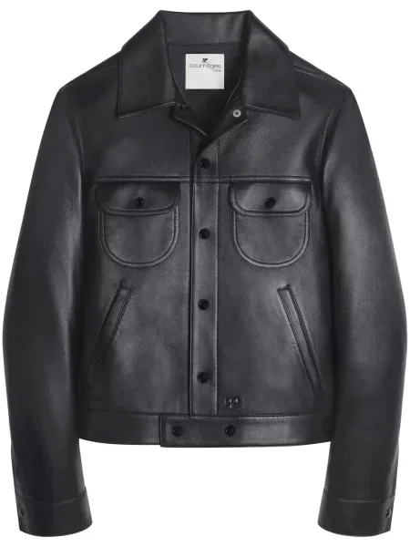 Geanta de piele Courreges negru
