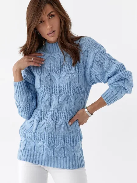 Светр MarSe вовна/поліестер блакитний