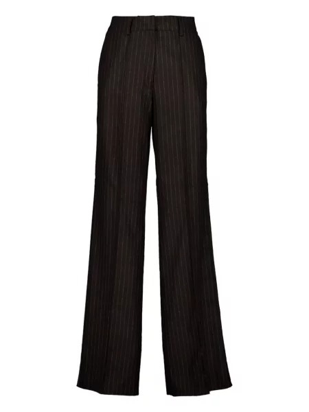 Pantaloni Paula cu dungi maro