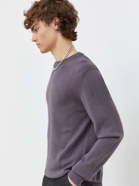 Вълнен пуловер G-Star Raw мъжки от лека материя зелено