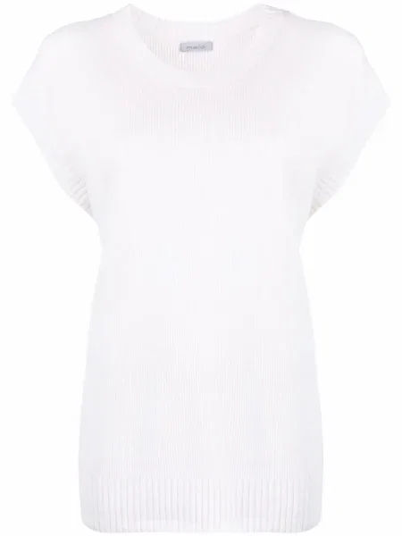 Tricou Malo din cașmir alb