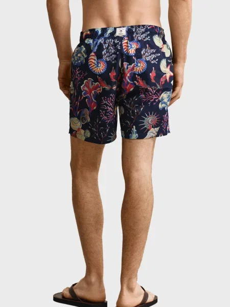 Шорты Gant с принтом синие