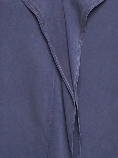 Топ Boss Green Hugo Boss с V-образно деколте с драперии синьо