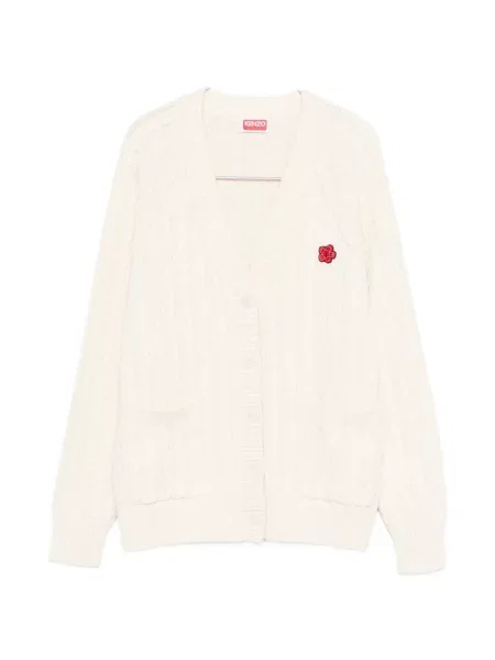 Cardigan Kenzo cu broderie cu model floral cu decolteu în V