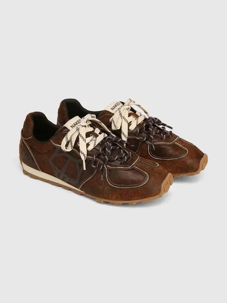 Naked Wolfe Lightning sneakers pentru bărbați din piele maro