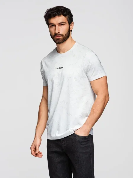 Tricou Ombre cu autograf alb