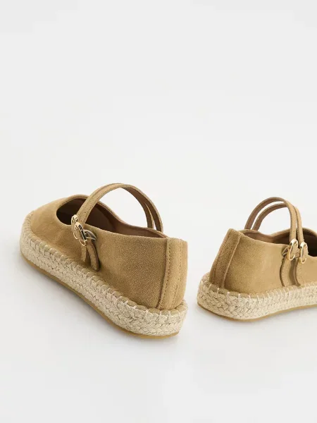 Замшевые эспадрильи Reserved бежевые