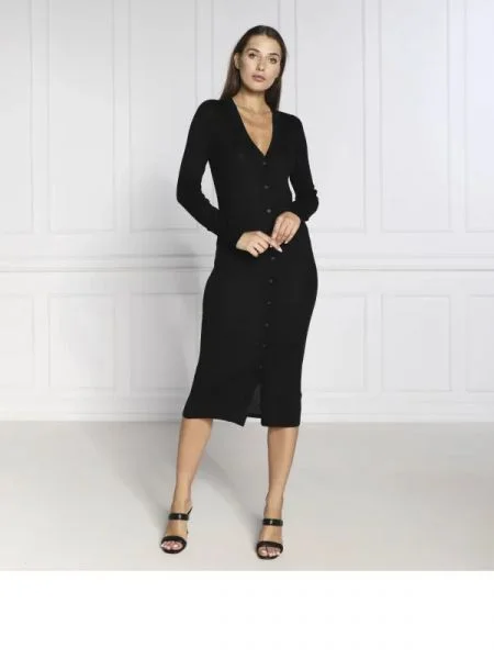 Tommy Hilfiger Rochie cu adaos de mătase negru