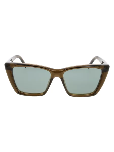 Okulary przeciwsłoneczne Saint Laurent brązowe