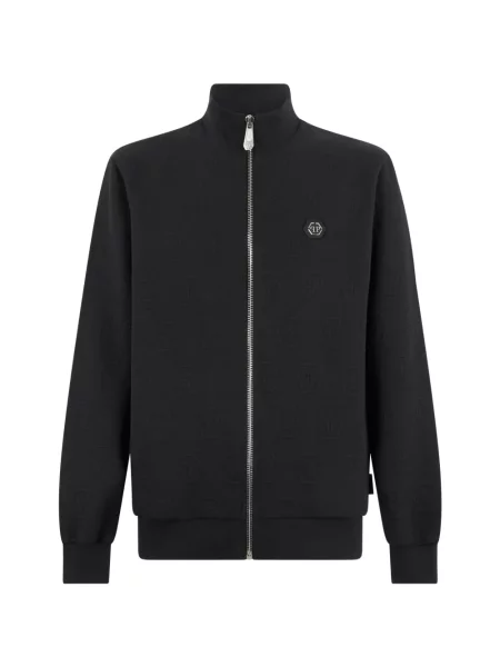 Geacă Philipp Plein din jacard negru