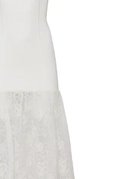 Rochie maxi Fleur Du Mal din dantelă alb