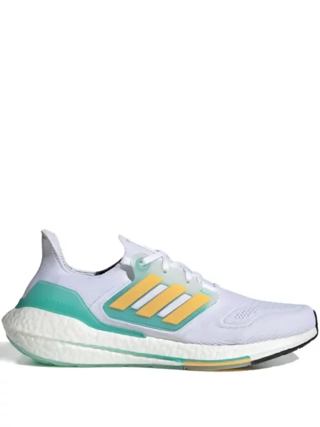 Top Adidas alergare cu decolteu în V alb