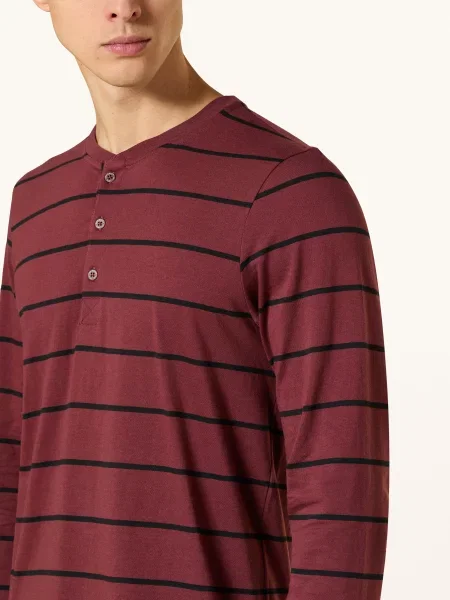Schiesser Pyžamo Casual Nightwear / tmavě červená černá