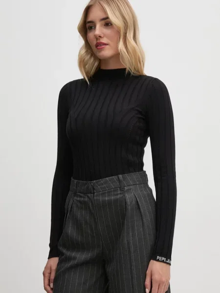 Pulover Pepe Jeans IZABEL TURTLENECK za žene crna