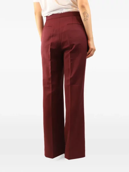 Pantaloni Gabriela Hearst cu cataramă roșu