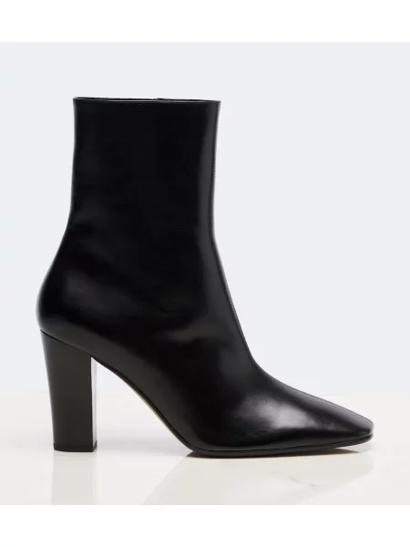 Cizme scurte The Row din piele negru