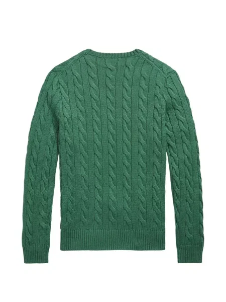 Fleece polo Polo Ralph Lauren με κέντημα με λαιμόκοψη v κόκκινο