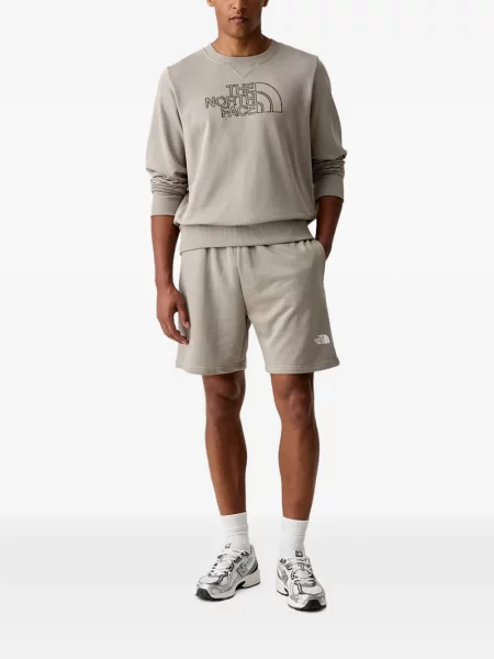 Hanorac The North Face cu broderie gri