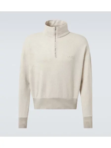 Mikina Prada s polovičními zipem béžová