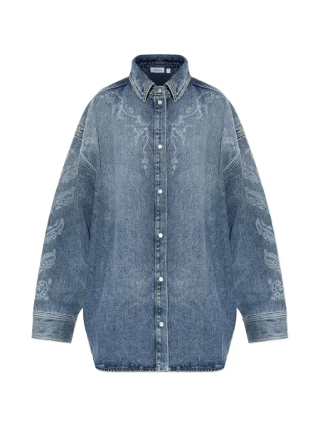 Cămașă de blugi Off-white cu imagine cu model paisley alb