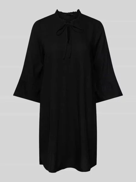 Sukienka tunikowa z mieszanki i lnu model MYMILO' Vero Moda czarna