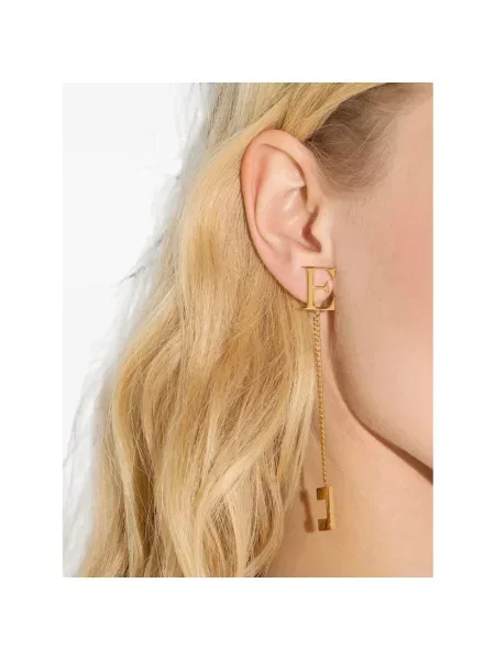 Kolczyki Elisabetta Franchi z logo żółte
