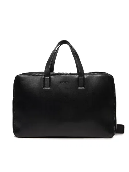 Τσάντα Σαββατοκύριακου Calvin Klein Line Qulit Pu Weekender μαύρο
