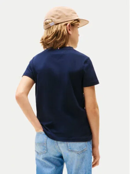 Tommy Hilfiger Marškinėliai Essential D Tamsiai Regular Fit mėlyna