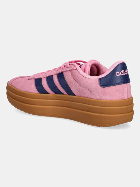 Velúr félcipő Adidas rózsaszín