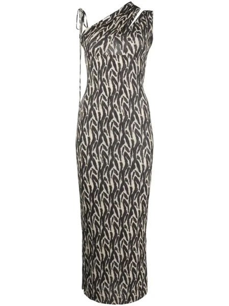 Rochie midi Nanushka până la genunchi cu un umăr gol de costum