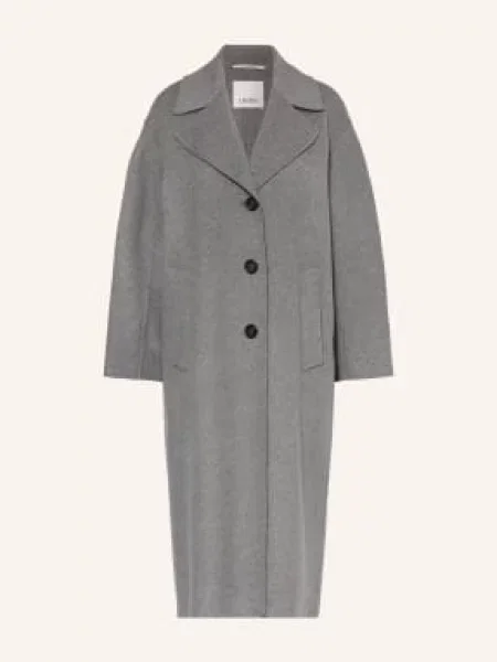 S Max Mara Płaszcz Wełniany grau szary