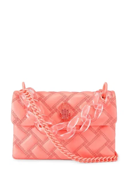 Kurt Geiger London torebka crossbody skórzana Kensington pomarańczowa